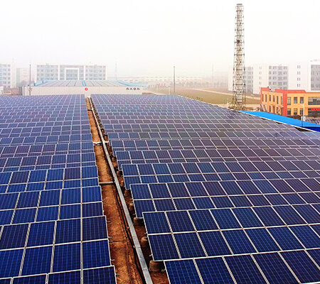 Projets solaires à toit plat en béton de 5 MW